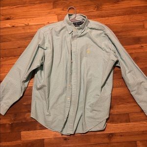 Polo - green and white, excellent condition